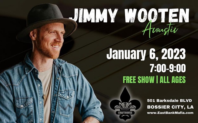 <h1 class="tribe-events-single-event-title">Jimmy Wooten acoustic set @ BeauxJax Crafthouse (Bossier East Bank District, La)</h1>
