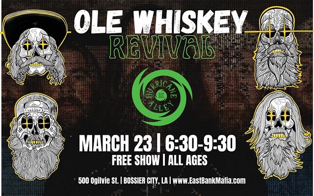 <h1 class="tribe-events-single-event-title">Ole Whiskey Revival @ Hurricane Alley (Bossier City East Bank District, LA)</h1>