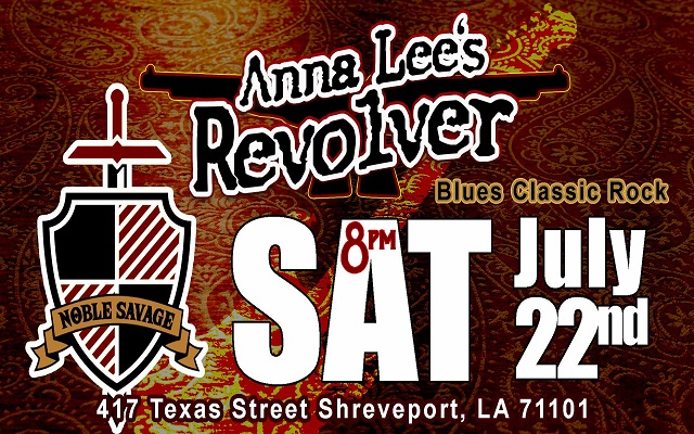 <h1 class="tribe-events-single-event-title">Anna Lee’s Revolver @ Noble Savage (Shreveport, LA)</h1>
