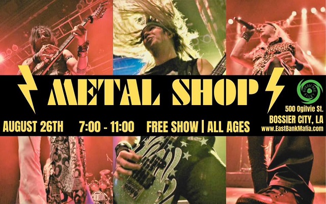 <h1 class="tribe-events-single-event-title">Metal Shop @ Hurricane Alley (Bossier City, LA)</h1>