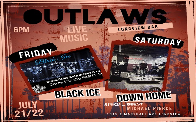 <h1 class="tribe-events-single-event-title">Down Home Band w/ Michael Pierce @ Outlaws Longview Bar (TX)</h1>