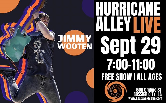 <h1 class="tribe-events-single-event-title">Jimmy Wooten Band @ Hurricane Alley (Bossier City, LA)</h1>