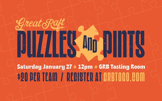 <h1 class="tribe-events-single-event-title">Puzzles & Pints competition @ Great Raft Brewing (Shreveport, LA)</h1>