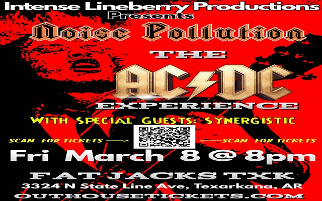 <h1 class="tribe-events-single-event-title">NOISE POLLUTION – The AC/DC Experience @ Fat Jacks Oyster & Sports Bar (Texarkana)</h1>