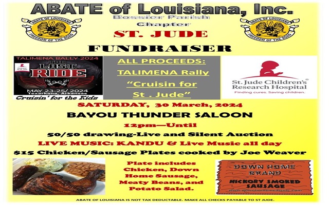 KANDU & ABATE St. Jude Fundraiser @ Bayou Thunder Saloon (Shreveport, LA)