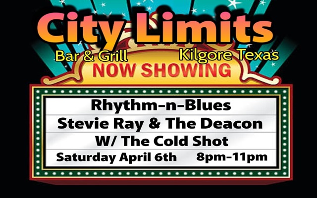<h1 class="tribe-events-single-event-title">Stevie Ray & The Deacon w/ The Cold Shot @ City Limits Bar & Grill (Kilgore, TX)</h1>